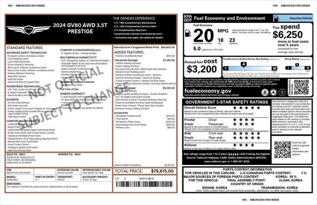 2024 Genesis GV80 3.5T AWD