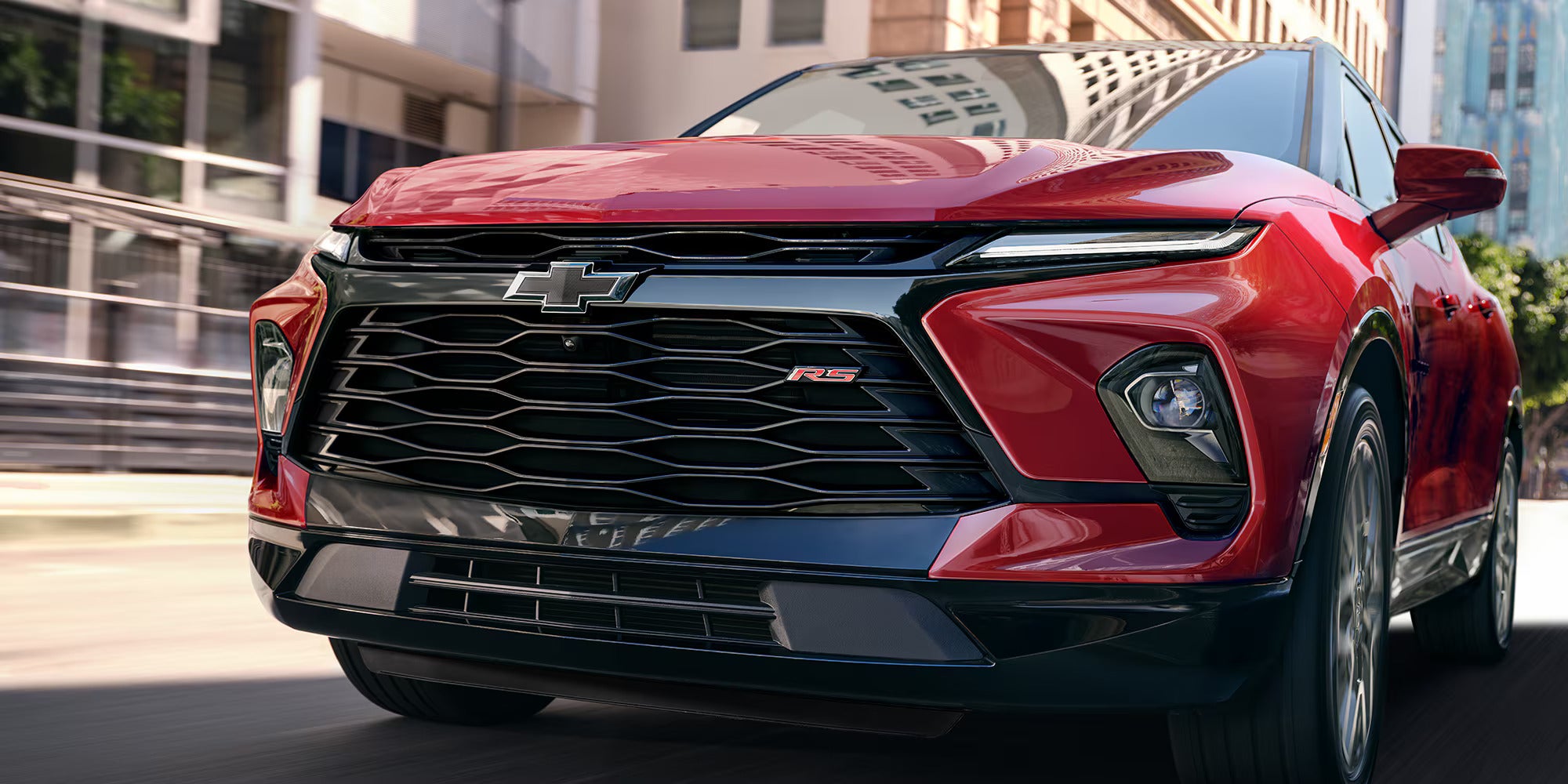 A close view on the front end of a blazer.